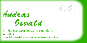 andras oswald business card